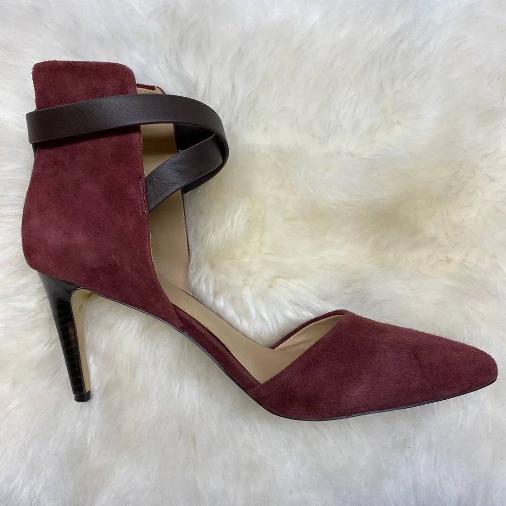 Joe’s Jeans Lauren Heels in Burgundy/Brown
